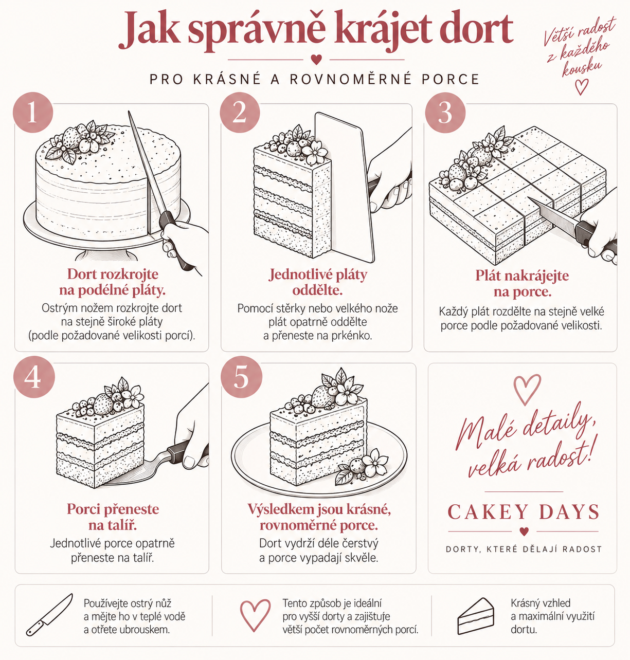 Jak správně krájet dort